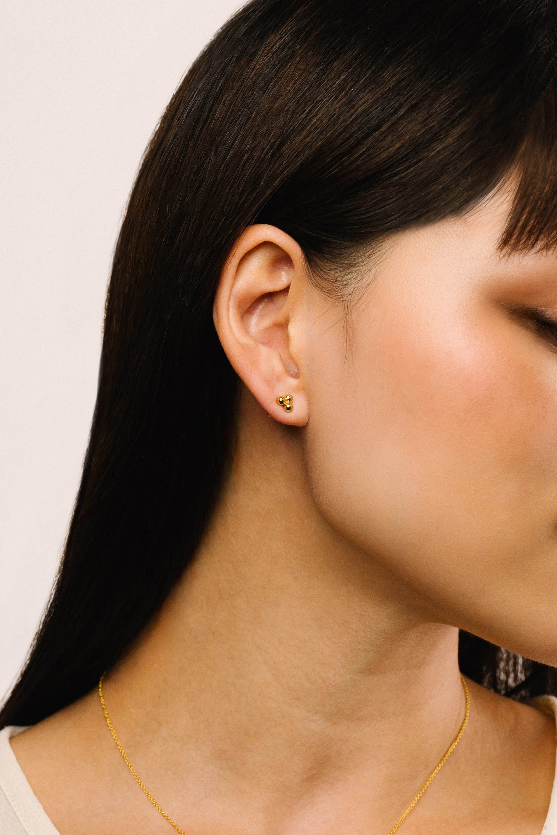 Luce Trio Sphere Stud Earrings