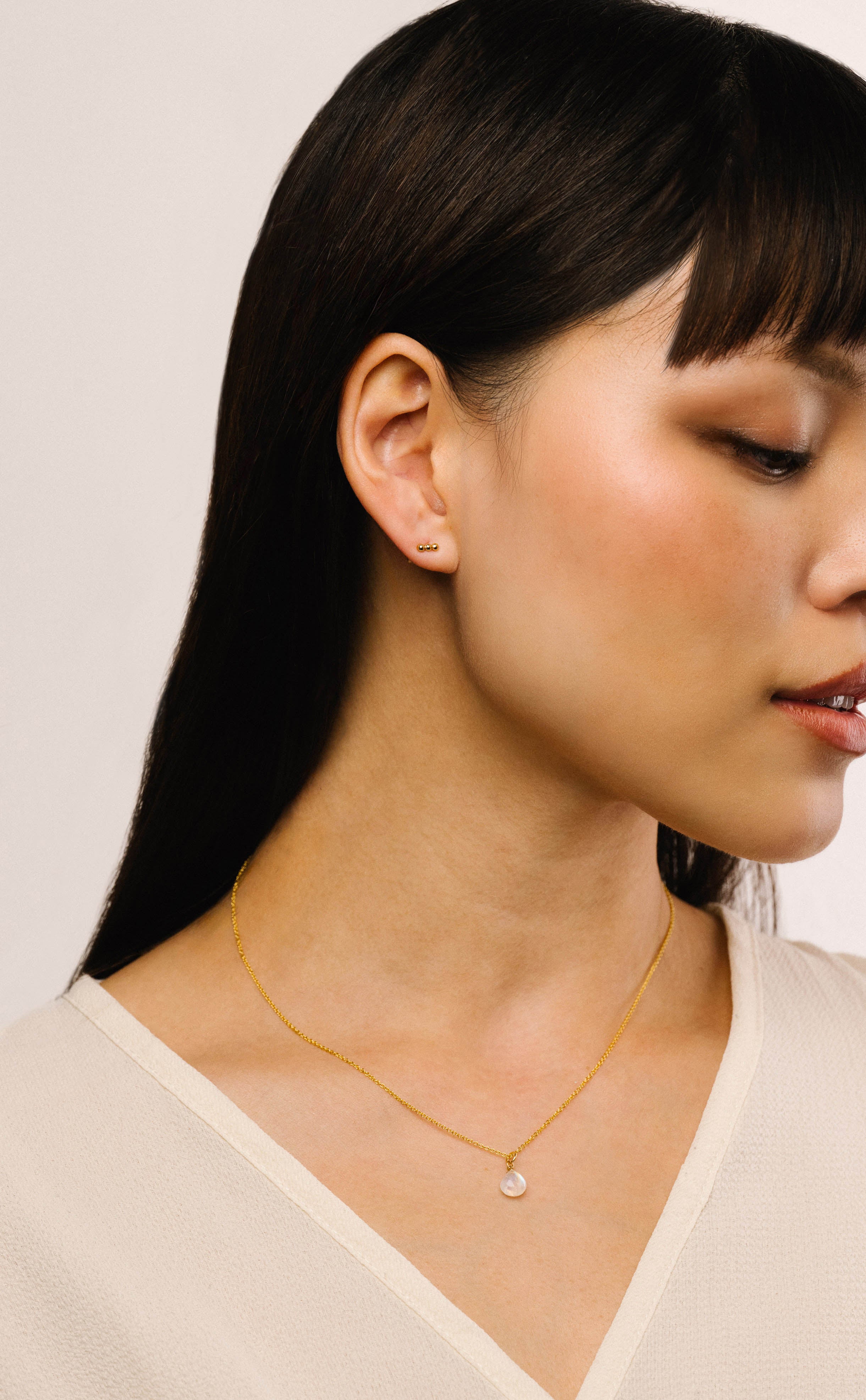 Ada Trio Sphere Stud Earrings