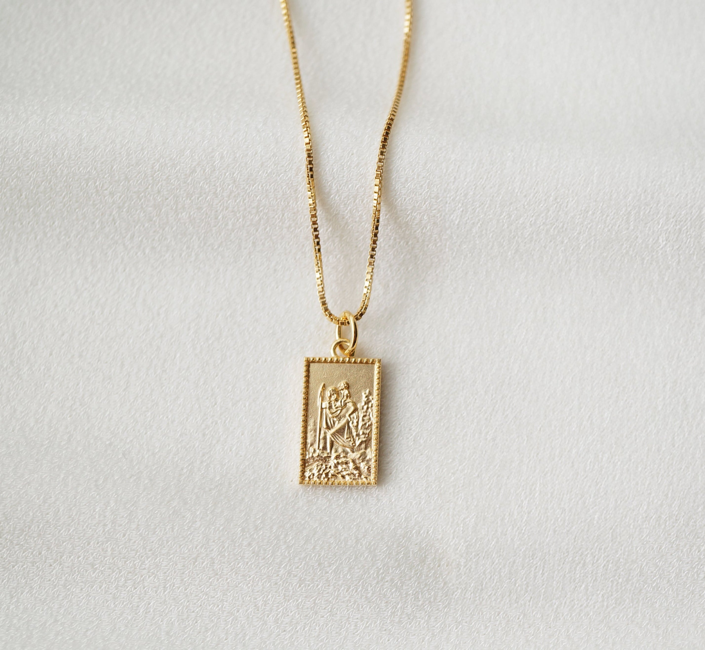 Traveler's Protection Gold Vermeil Necklace (St Christopher Kane)