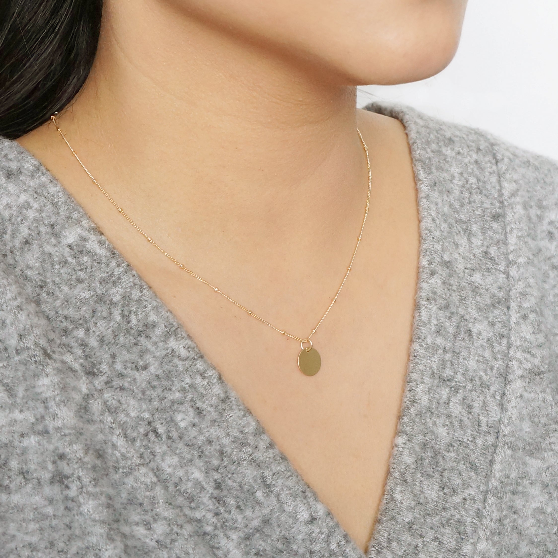 Gold Coin on 14K Gold-fill Necklace (Melanie)