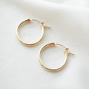 Rose Gold Hoop Earrings (Verra)