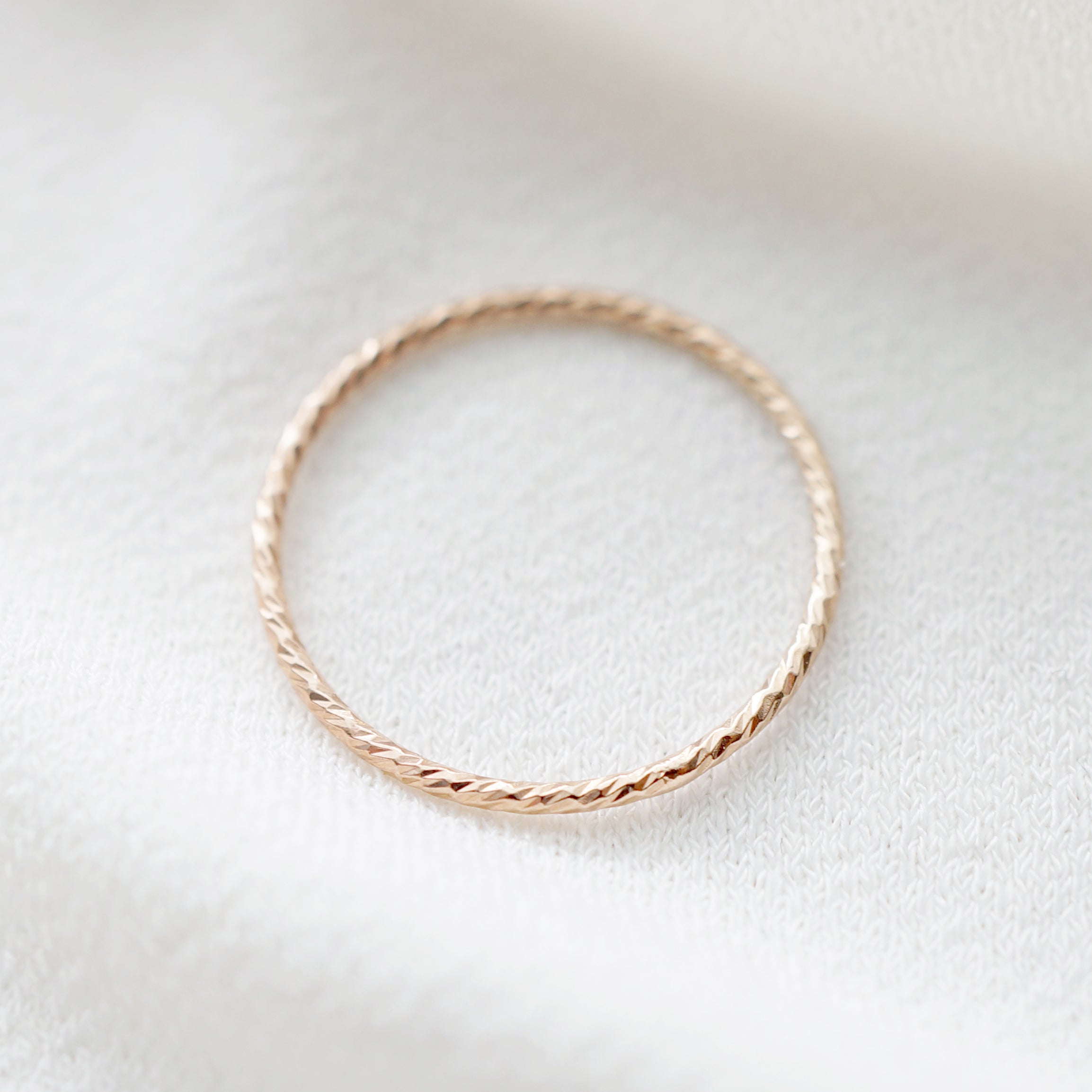 Rose Gold Petite Shimmer Ring (Vale)