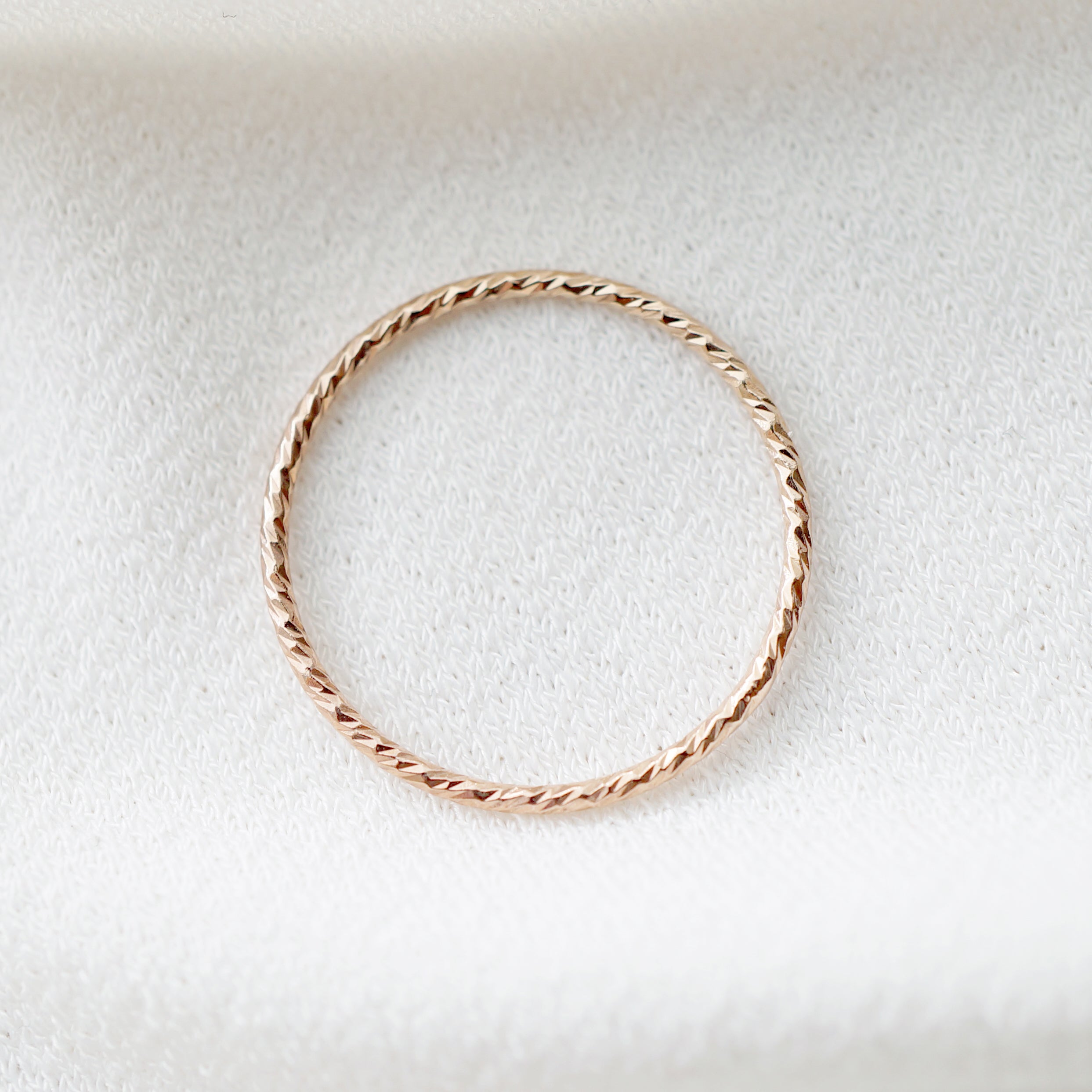 Rose Gold Petite Shimmer Ring (Vale)