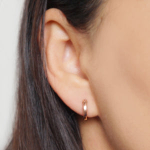 Petite Rose Gold Hoop Earrings (Verra)
