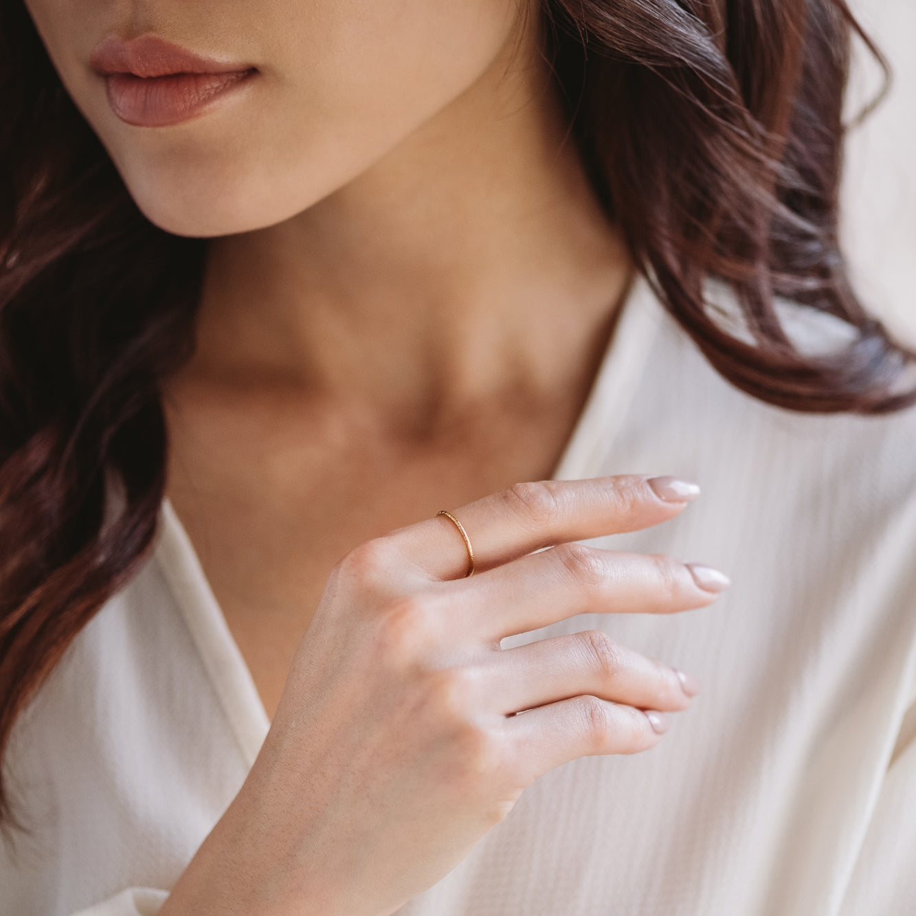 Gold Petite Shimmer Ring (Vale)