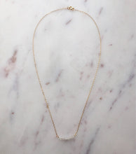 Load image into Gallery viewer, Quartz Crystal Gemstone necklace on 14K Gold-fill chain (Tristan) 