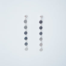 Load image into Gallery viewer, Silver coin chain on Sterling silver studs (Hannah) 