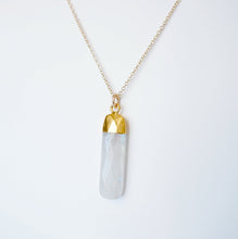 Load image into Gallery viewer, Moonstone Pendant and Gold Necklace (Aspen) // Gift for her // Minimalist jewellery // June birthstone