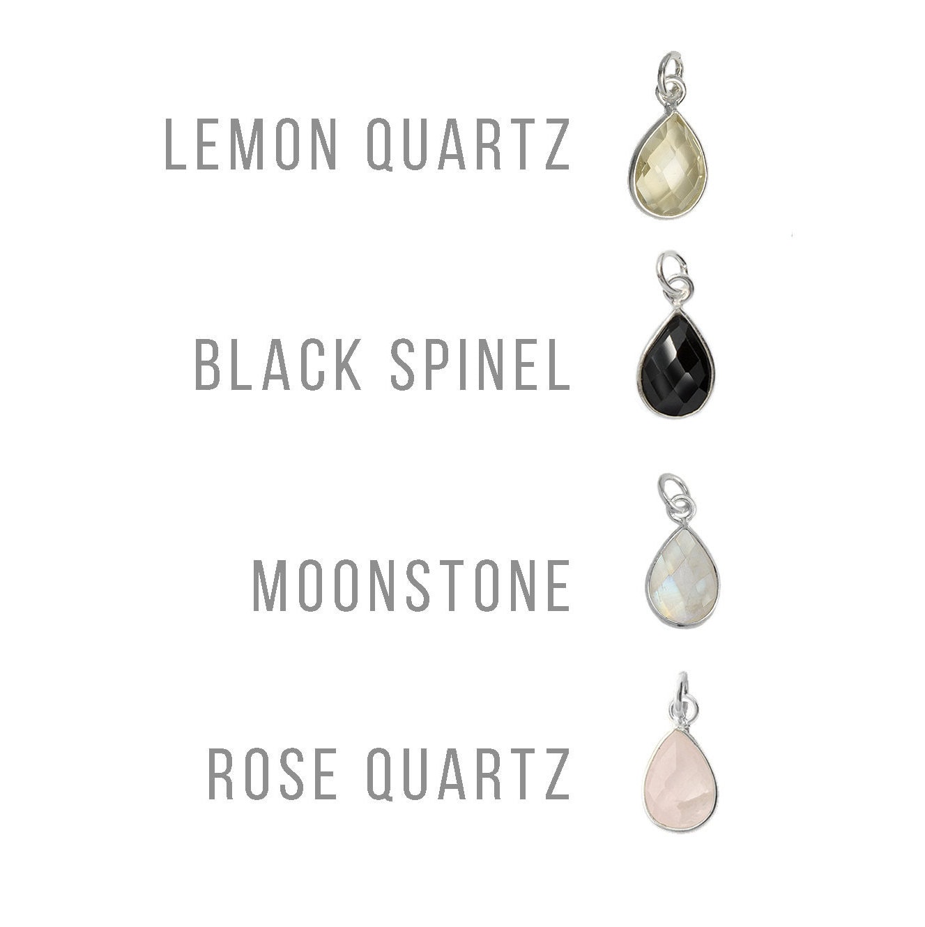 Moonstone Teardrop Sterling Silver Necklace (Isla) // Gift for her // Minimalist necklace //