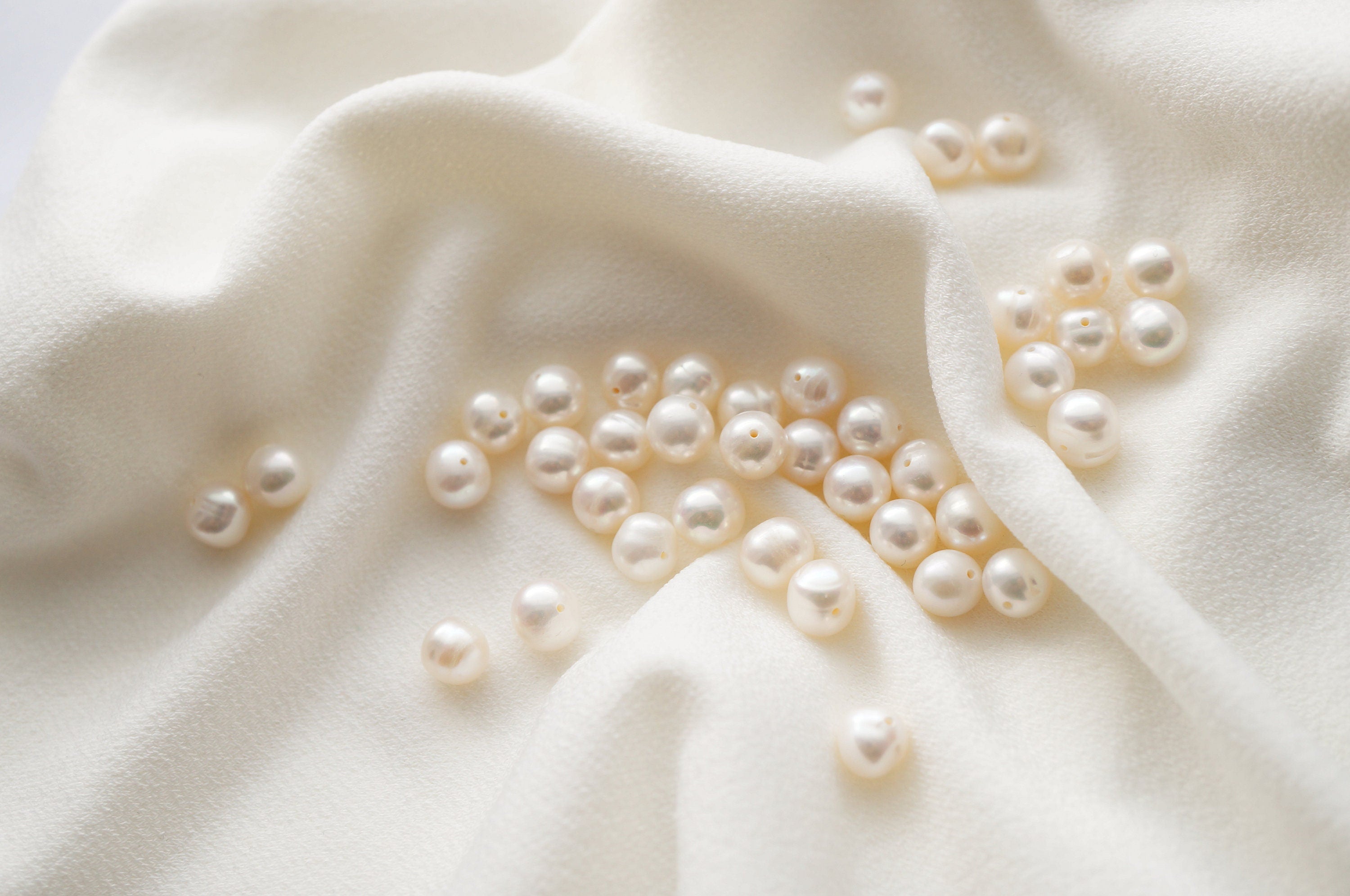 Pearl Sterling Silver Large Hoop Earrings (Lessi) // Gifts for her // Handmade earrings // Minimalist jewelry