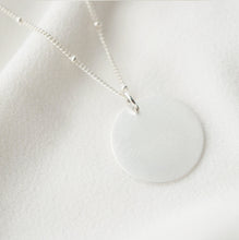 Load image into Gallery viewer, Large Silver Coin on Sterling silver Necklace (Dakota) 