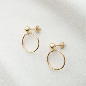 Dainty Gold Infinity Circle Stud Earrings (Lazio) // Gifts for her // Dainty earrings
