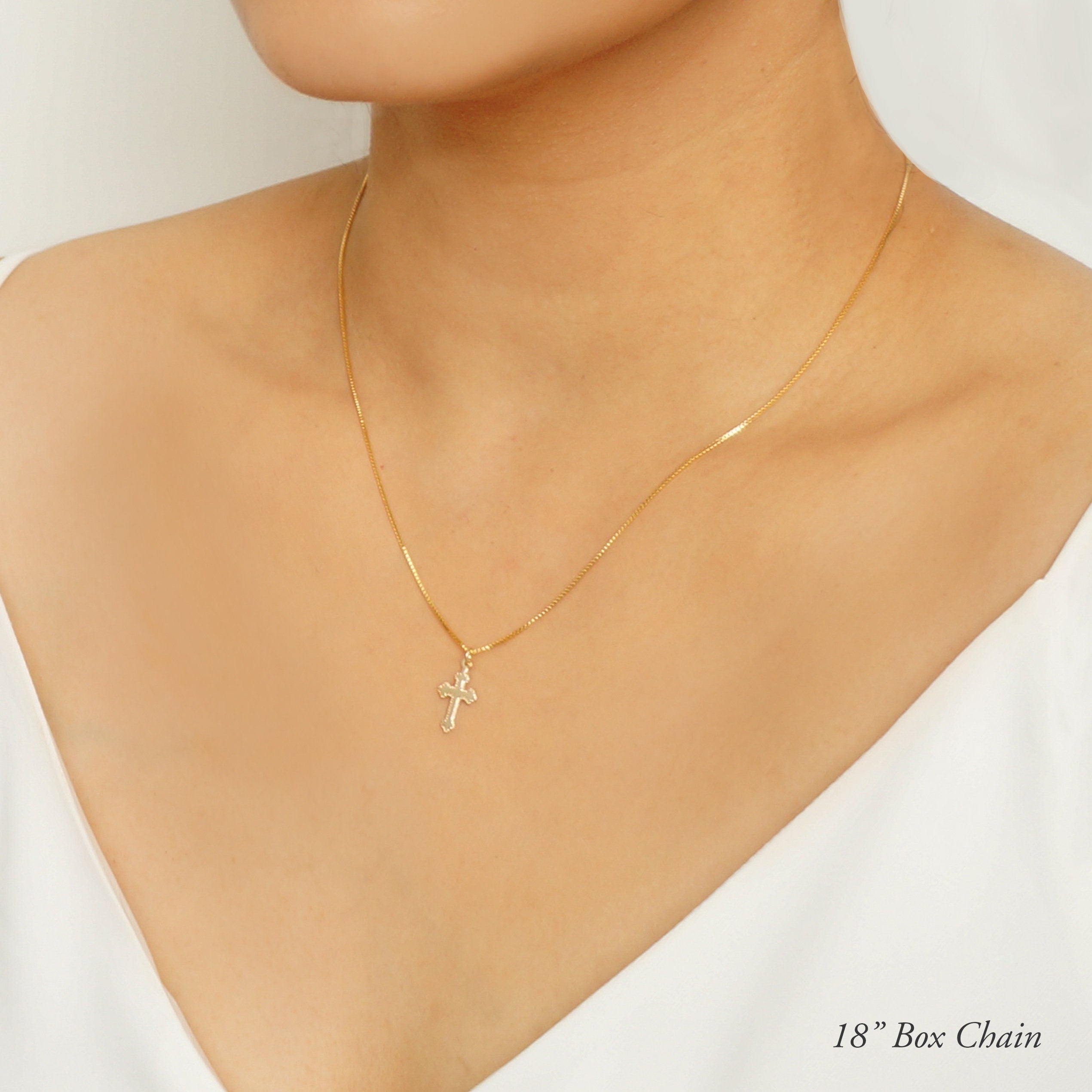 Tiny Gold Cross Necklace (Jada) // 14K Gold filled // Religious jewelry // Minimalist jewelry