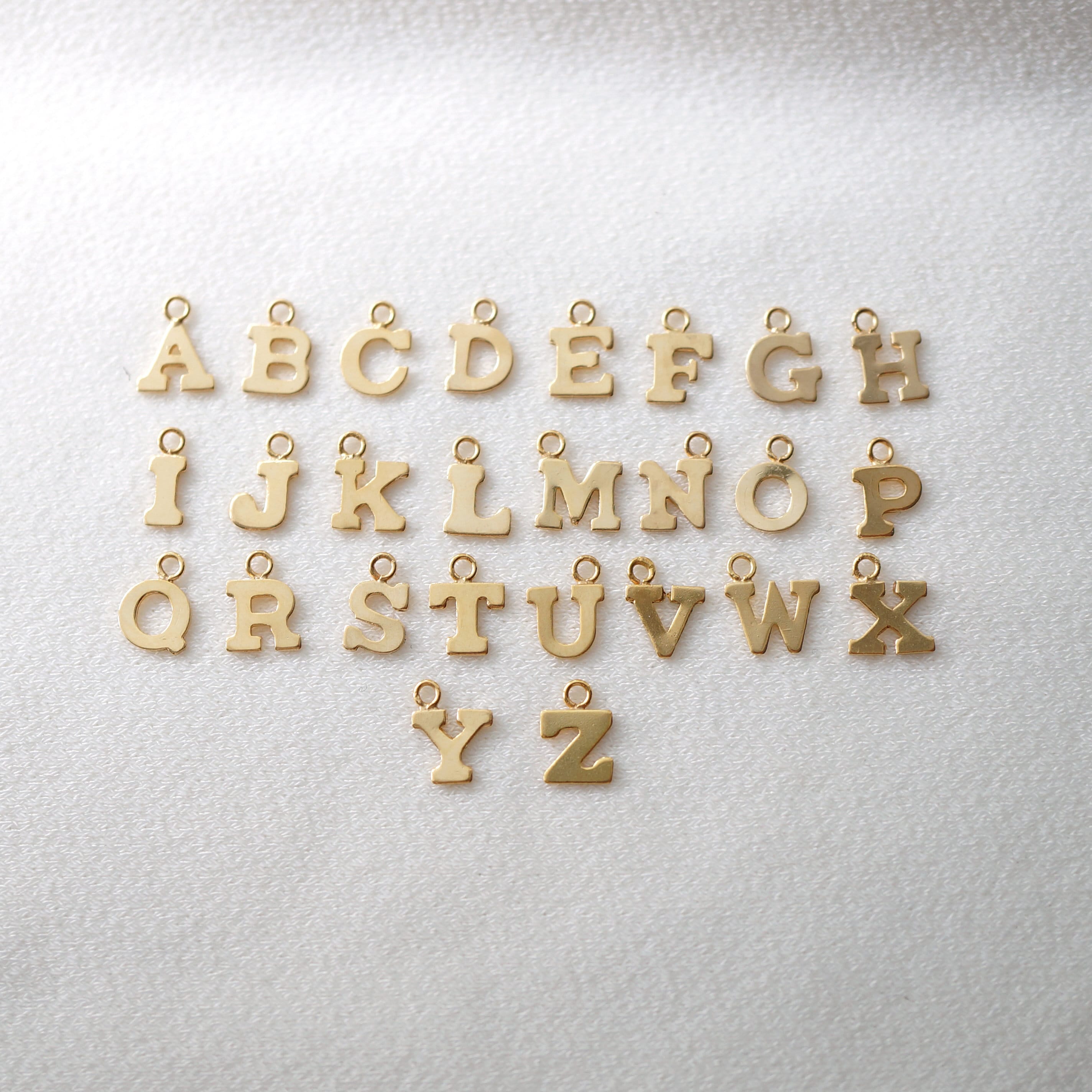 Tiny Gold Initial Charm Necklace (Maraval) // Initial necklace // Personalized necklace // Gold Filled Jewelry