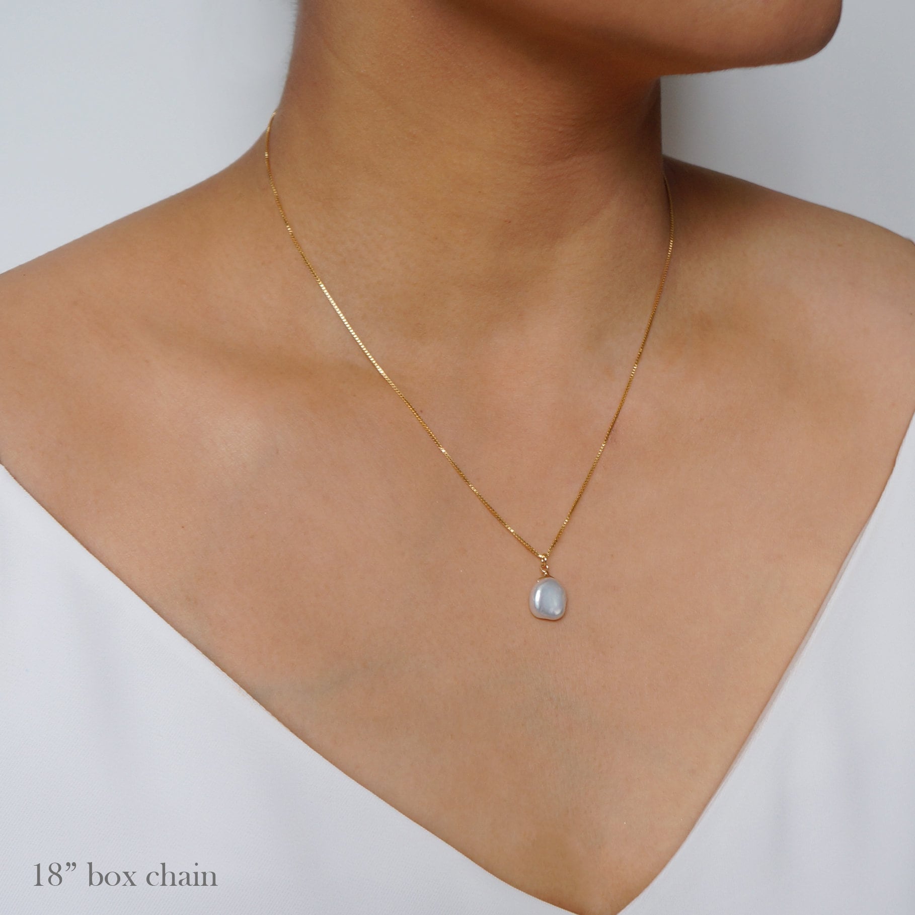 Baroque Pearl Gold Necklace (Sirene) // 14K Gold filled Necklace // Bridal jewelry // Handmade jewelry // June birthstone