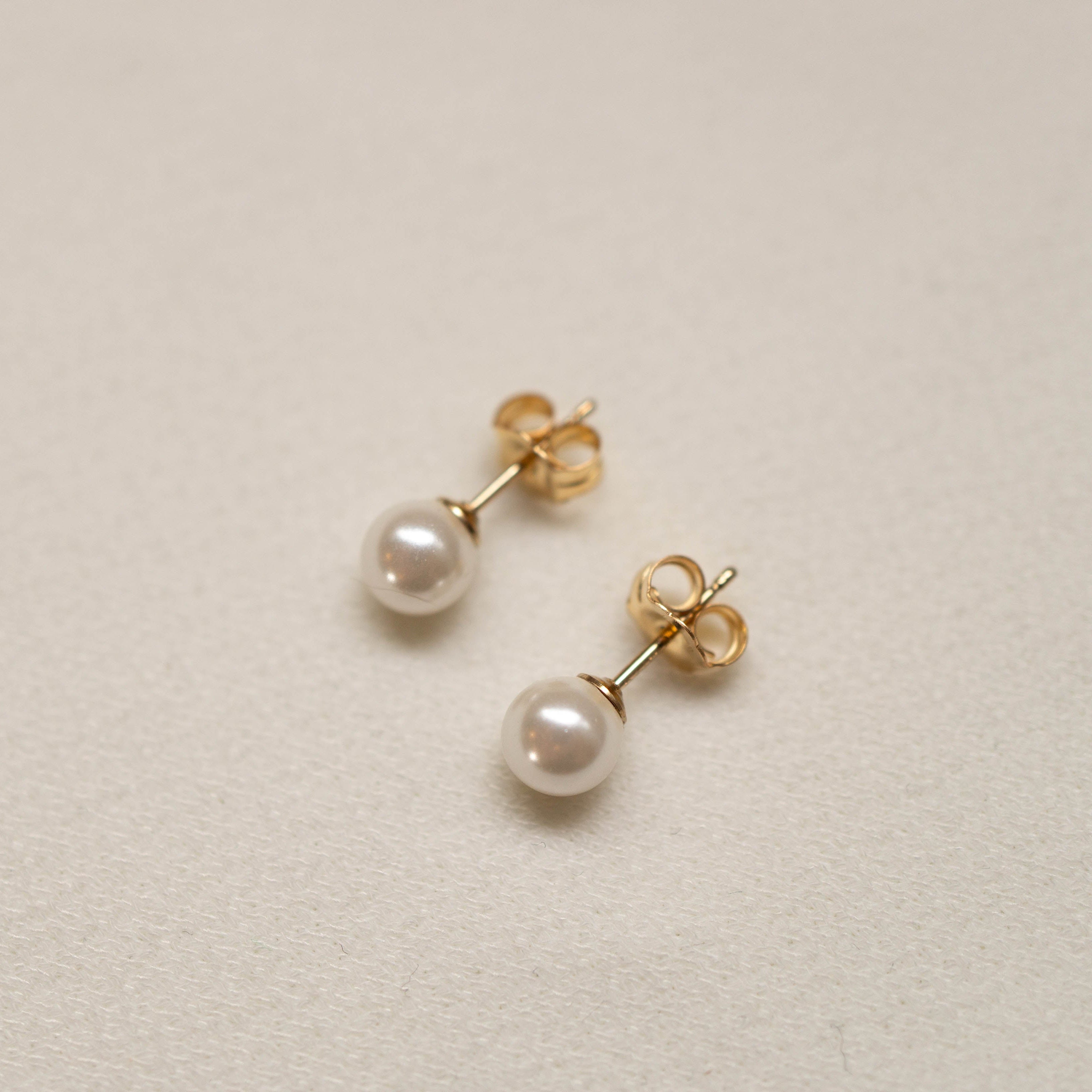 Trisa Crystal Pearl Stud Earrings