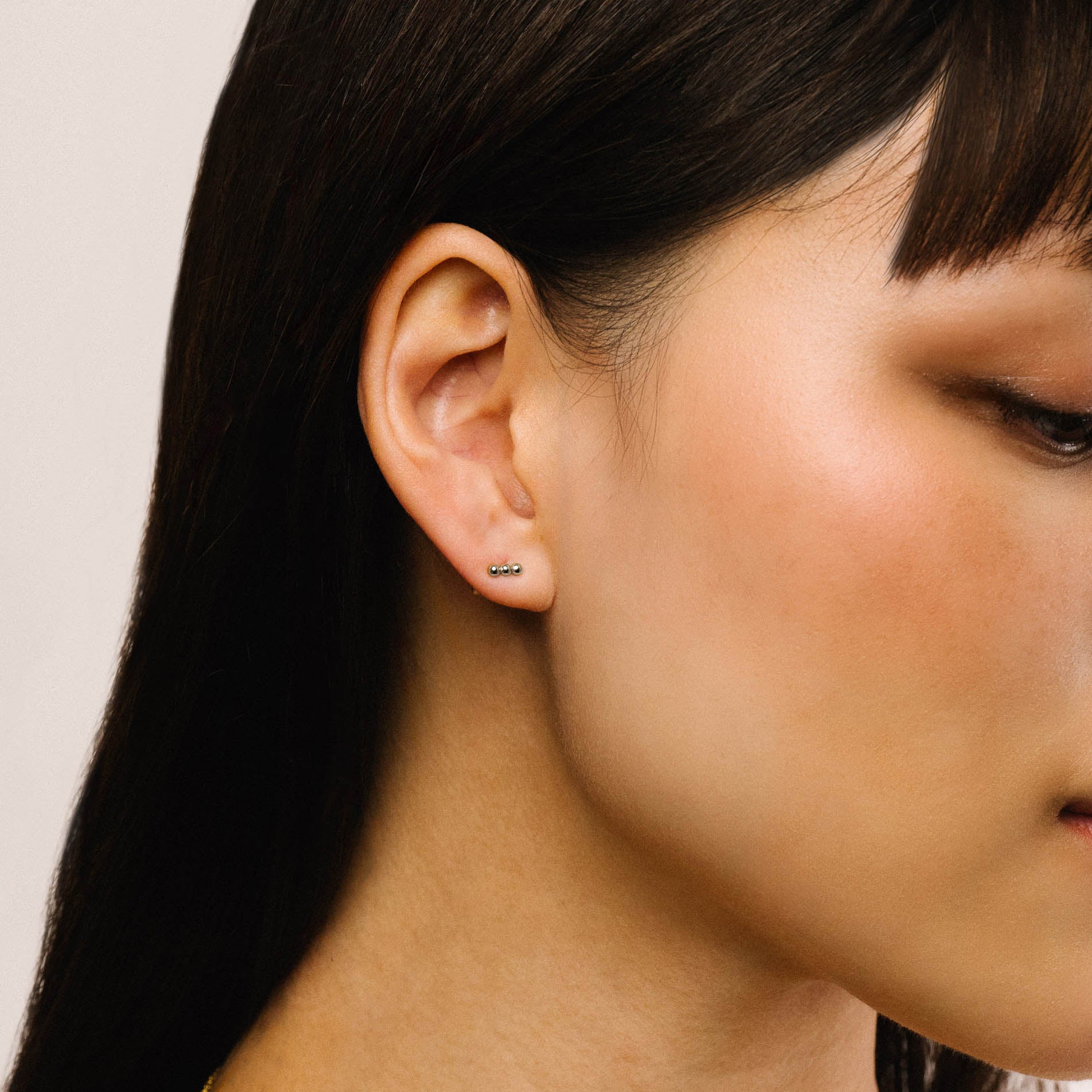 Ada Trio Sphere Stud Earrings