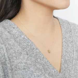 Gold Coin with Tiny Heart - 14K Gold-fill Necklace