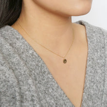 Load image into Gallery viewer, Tiny heart on Small Gold Coin - 14K Gold-fill Necklace (Carey)