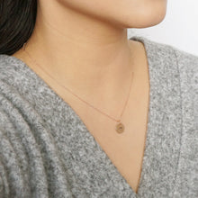 Load image into Gallery viewer, Heart Rose Gold Coin Necklace
