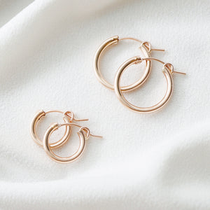Rose Gold Hoop Earrings (Verra)