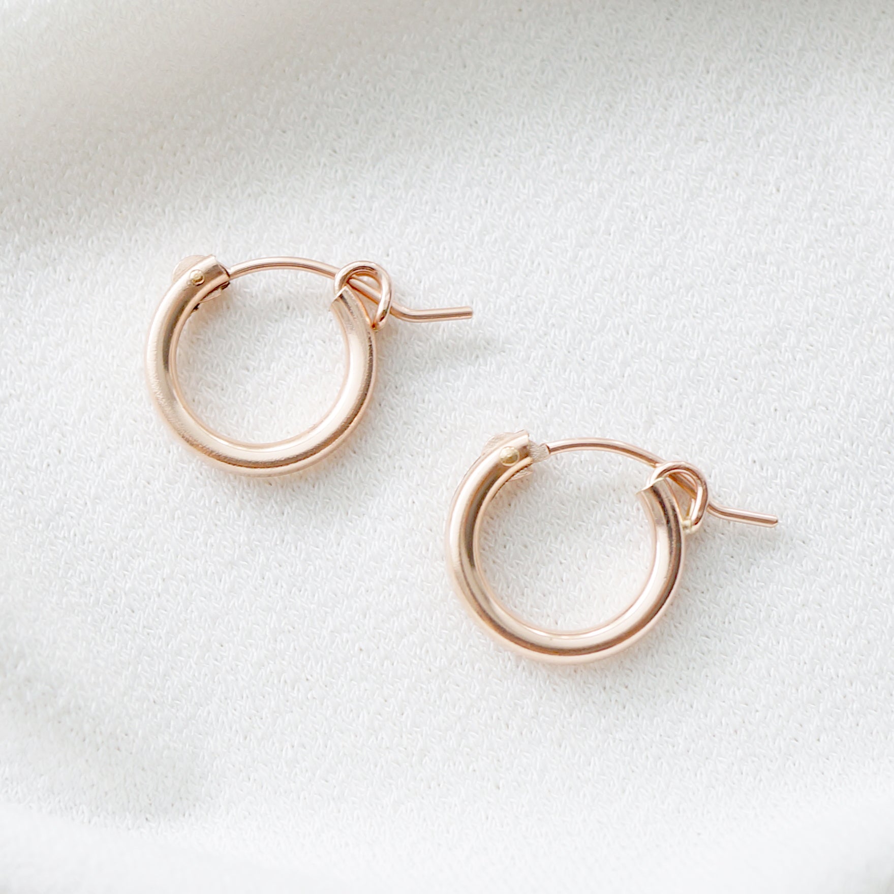 Verra Petite Rose Gold Hoop Earrings
