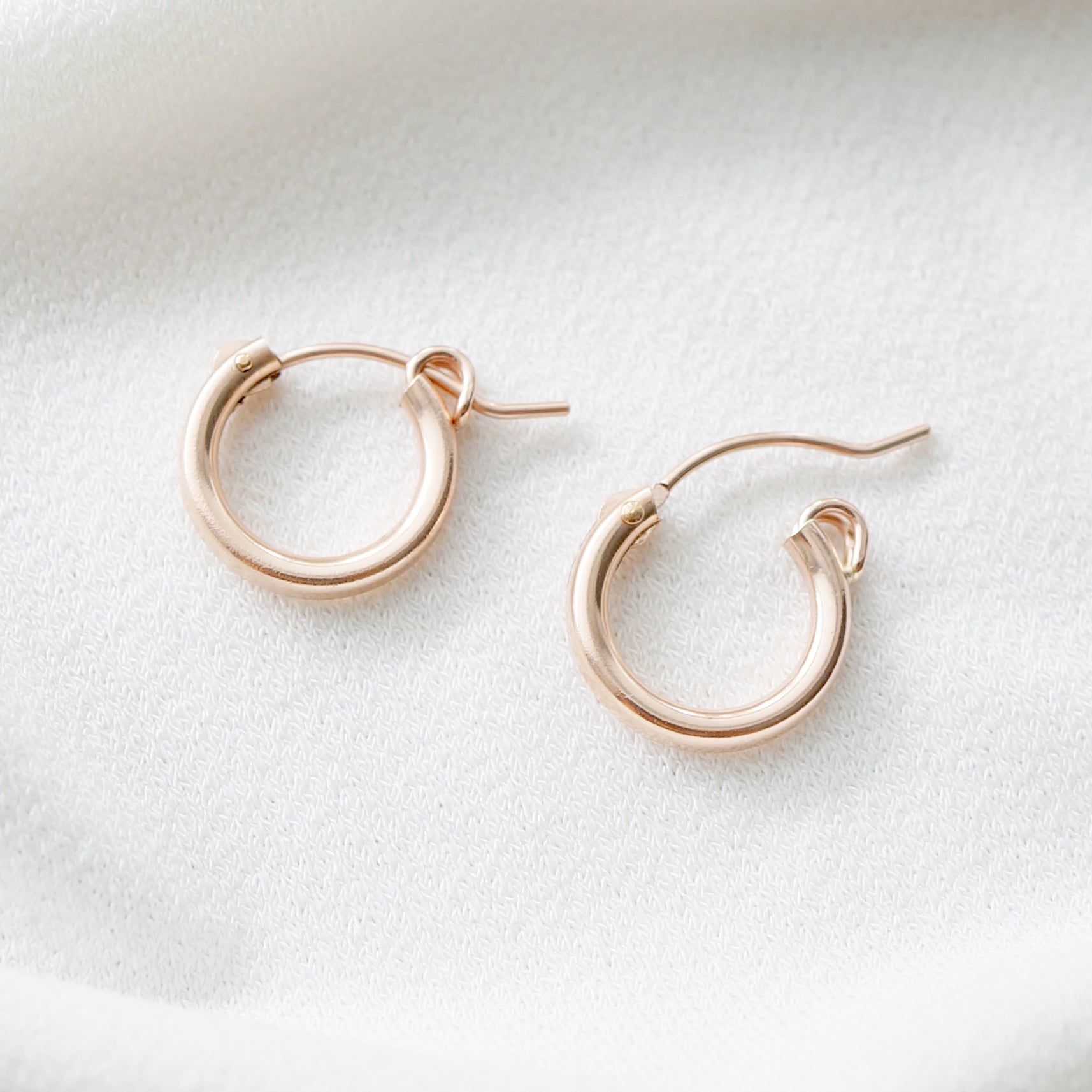 Verra Petite Rose Gold Hoop Earrings