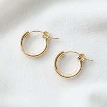 Load image into Gallery viewer, Petite Rose Gold Hoop Earrings (Verra)