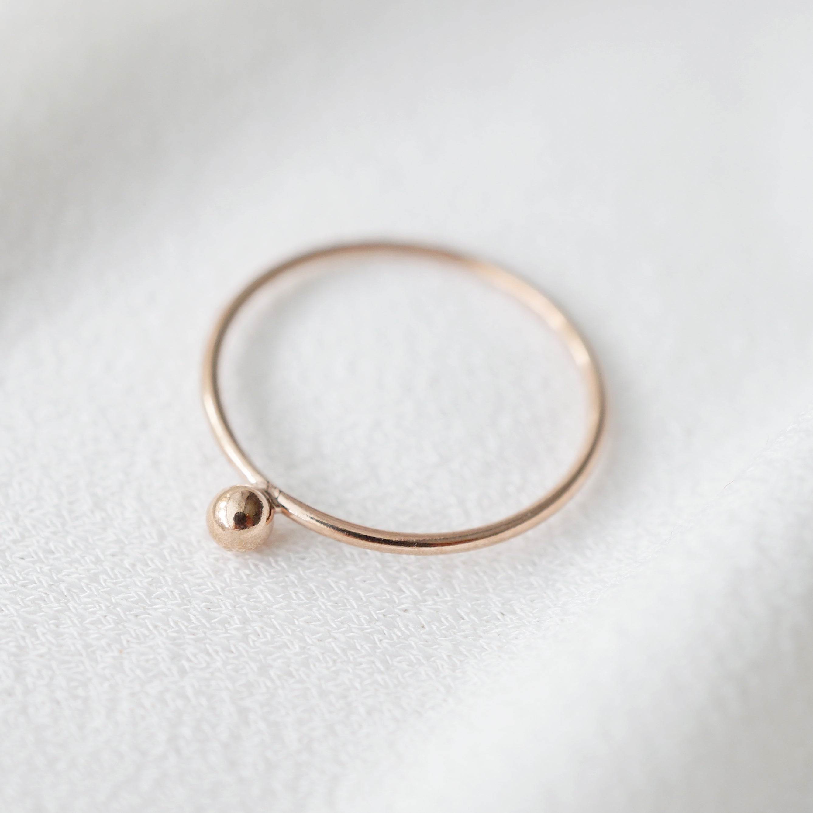 Rose Gold Petite Sphere Ring (Simone)