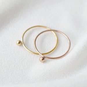 Rose Gold Petite Sphere Ring (Simone)
