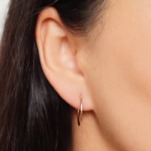 Load image into Gallery viewer, Rose Gold Small Hoop Earrings (Miro)