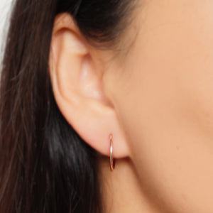 Rose Gold Small Hoop Earrings (Miro)