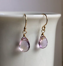 Load image into Gallery viewer, Violet Ametrine Gemstone Earrings with 14K Gold-fill Earwires (Cecile) 