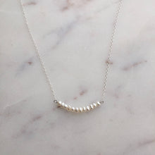 Load image into Gallery viewer, Tiny Pearls on sterling silver necklace (Grace) // Gift for her // Handmade Jewellery // June Birth stone