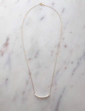 Load image into Gallery viewer, Tiny Pearl Gold Necklace (Grace) // 14K Gold filled Necklace // Bridal jewelry // Handmade jewelry // June birthstone