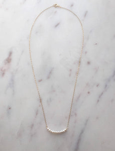 Tiny Pearl Gold Necklace (Grace) // 14K Gold filled Necklace // Bridal jewelry // Handmade jewelry // June birthstone