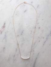 Load image into Gallery viewer, Tiny Pearl Rose Gold Necklace (Grace) // 14K Rose Gold filled Necklace // Bridal jewelry // Handmade jewelry // June birthstone