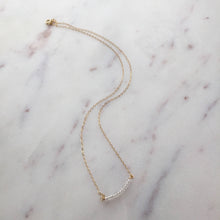 Load image into Gallery viewer, Quartz Crystal Gemstone necklace on 14K Gold-fill chain (Tristan) 