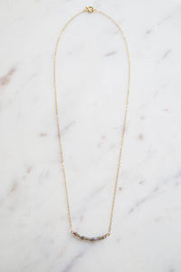 Labradorite crystal gemstones on 14K Gold-fill Necklace (Elise) // Gifts for her // Handmade jewelry // minimalist necklace