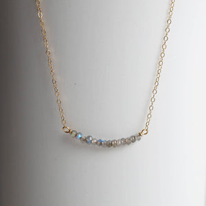 Labradorite crystal gemstones on 14K Gold-fill Necklace (Elise) // Gifts for her // Handmade jewelry // minimalist necklace