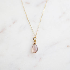 Violet Ametrine Gemstone Necklace with 14K Gold-fill Chain (Charlotte) // Gift for her // Handmade jewelry // Everyday necklace