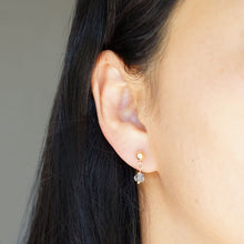 Load image into Gallery viewer, Herkimer Diamonds on 14K Gold-filled Studs (Aurora) // Gifts for her // Dainty earrings