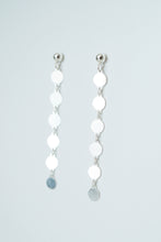 Load image into Gallery viewer, Silver coin chain on Sterling silver studs (Hannah) 