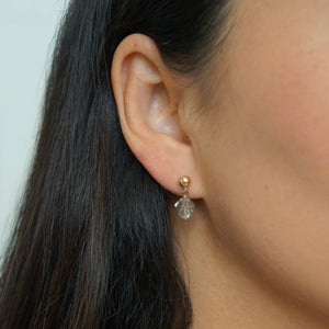 Swarovski Crystals on 14K Gold fill Studs (Bailey) // Gifts for her // Dainty earrings // Present