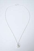 Load image into Gallery viewer, Moonstone Teardrop Sterling Silver Necklace (Isla) // Gift for her // Minimalist necklace //