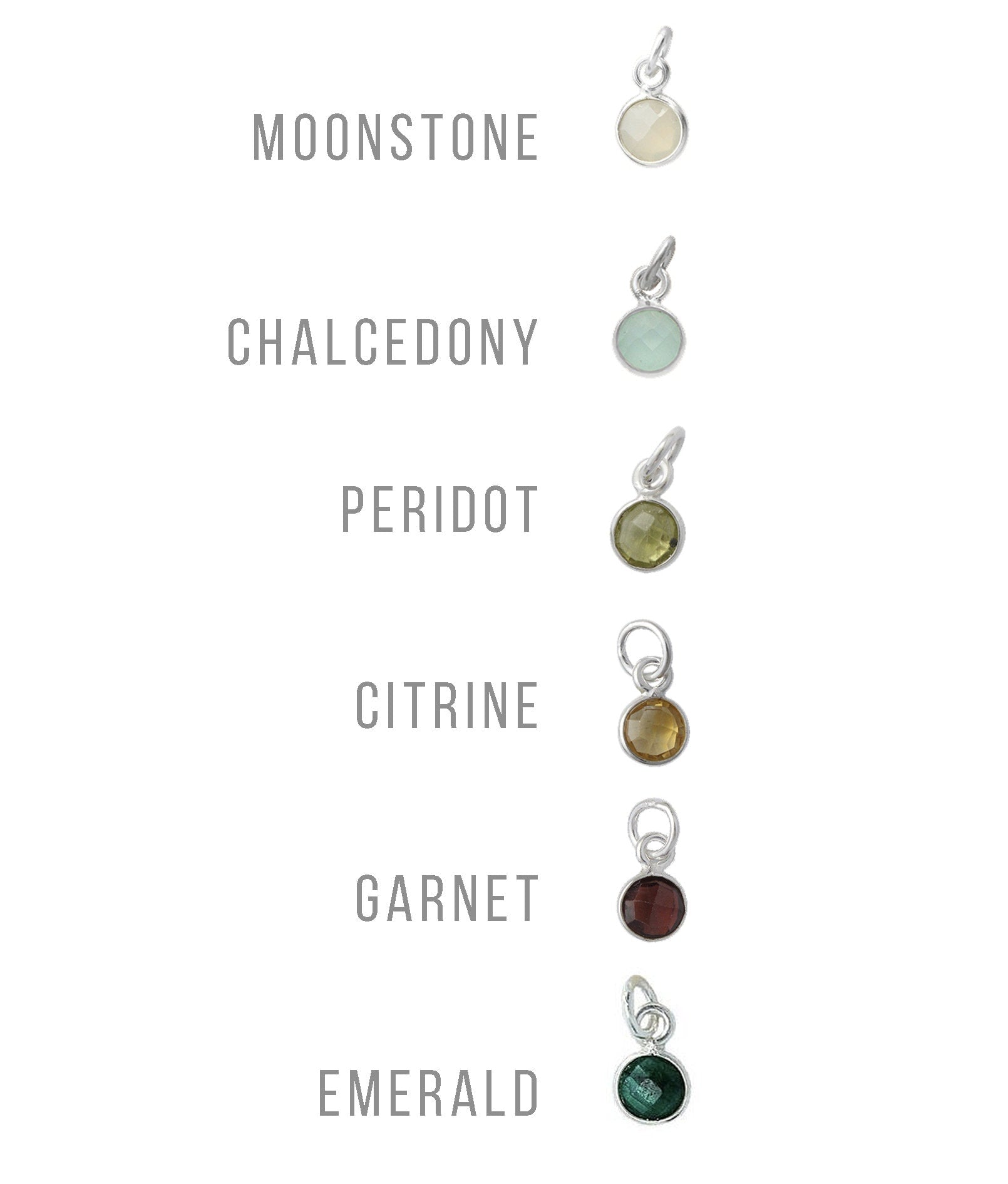 Tiny garnet stone on Sterling silver Necklace (Cira) // Gift for sister // Present for mom // Dainty necklace