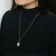 Load image into Gallery viewer, Moonstone Large Teardrop Pendant and Gold Necklace (Jenson) 