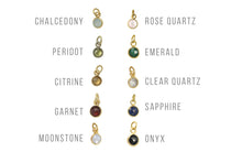 Load image into Gallery viewer, Quartz Gold Hoop Earrings (Valais)