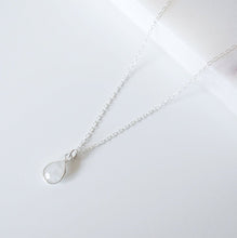 Load image into Gallery viewer, Moonstone Teardrop Sterling Silver Necklace (Isla) // Gift for her // Minimalist necklace //