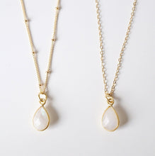 Load image into Gallery viewer, Moonstone Teardrop Gold Necklace (Isla) // Gift for her // Minimalist jewellery //